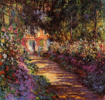 Claude Monet Painting - El jardín de flores Claude Monet